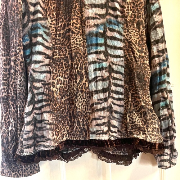 Alberto Makali Leopard print blue jacket size medium - Picture 8 of 8